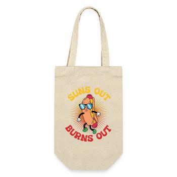 Suns out burns out - Geschenkbeutel für Flaschen - Natur - Vorne
