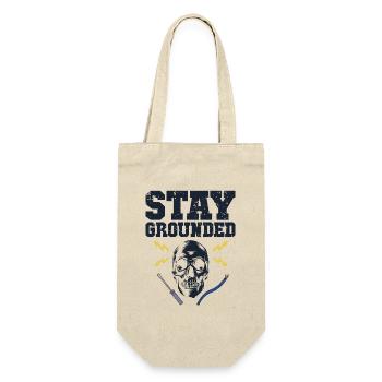 Stay Grounded Elektrotechniker Elektroniker - Geschenkbeutel für Flaschen - Natur - Vorne