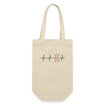 Carpenter Heartbeat Carpenter Wood Technician - Gift Bag for Bottles - nature - Front