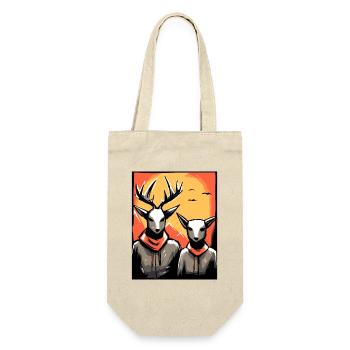 Japon Red Sun : un couple de cerfs - Sac à bouteille - nature - Devant