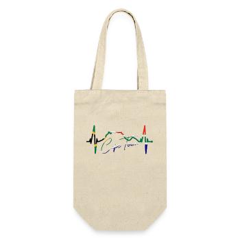 Cape Town Skyline Heartbeat South Africa Table Mountain - Gift Bag for Bottles - nature - Front