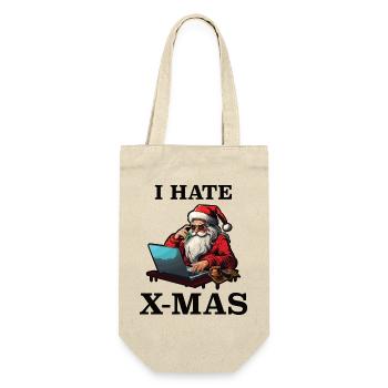 Tech-Weihnachtsmann hasst Weihnachten - Geschenkbeutel für Flaschen - Natur - Vorne
