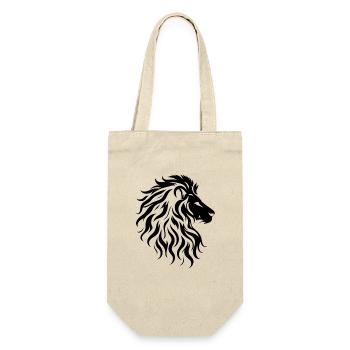 Majestic lion head silhouette - Gift Bag for Bottles - nature - Front