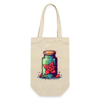 A glass jar with roses - Gift Bag for Bottles - nature - Front