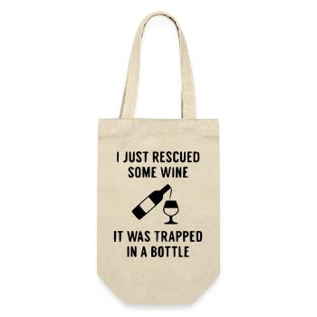 Ella Lopez "Rescued wine" - Gift Bag for Bottles - nature - Front