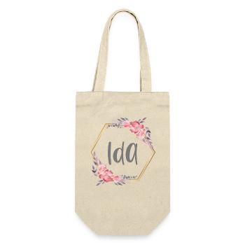 Ida Girl Name Baby Gift - Gift Bag for Bottles - nature - Front