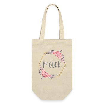 Melek Turkin prénom Turquie cadeau de bébé - Sac à bouteille - nature - Devant