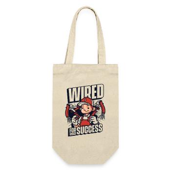 Wired For Success Electronics Technician Electrical Engineer - Gift Bag for Bottles - nature - Front