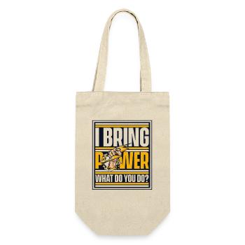 I Bring Power What Do You Do Electronics Engineer - Gift Bag for Bottles - nature - Front