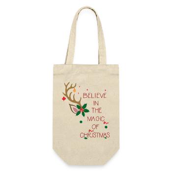 Weihnachten Believe in the Magic of the Christmas - Gift Bag for Bottles - nature - Front