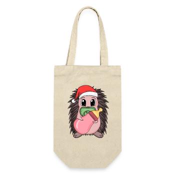Hérisson bébé Noël - Sac à bouteille - nature - Devant