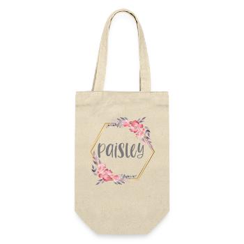Paisley Girl Name Baby Gift - Gift Bag for Bottles - nature - Front