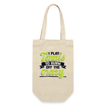 Je joue au tennis pour brûler la folie - Sac à bouteille - nature - Devant