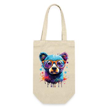 Bear Colorful - Brown Bear Teddy Bear - Grizzly - Gift Bag for Bottles - nature - Front