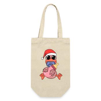 Poulet Fille Fille Bébé Noël - Sac à bouteille - nature - Devant