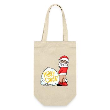 Père Noël Drôle - Sac à bouteille - nature - Devant