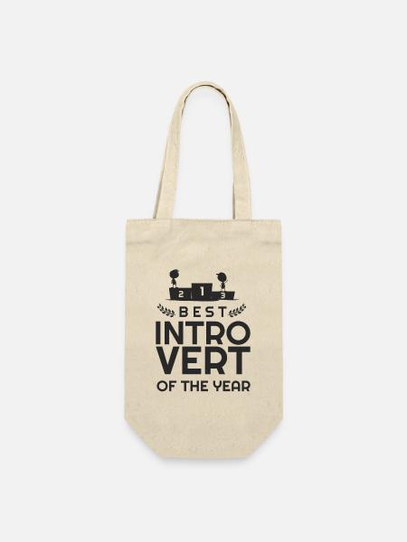 Wenn Sie introvertiert sind - nehmen Sie es!! - Geschenkbeutel für Flaschen - Natur