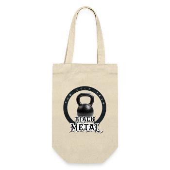 Der einzig wahre Black Metal... Kettlebell. Nimm es!! - Geschenkbeutel für Flaschen - Natur - Vorne