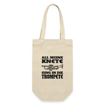 Teure Trompete Knete Klassik Klassik Musiker Jazz - Geschenkbeutel für Flaschen - Natur - Vorne