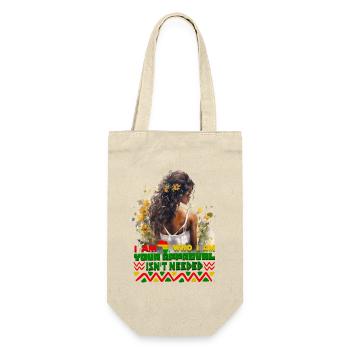 Black Queen Curly Afro - Celebrate Black History - Gift Bag for Bottles - nature - Front