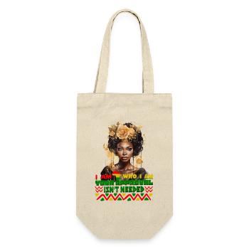 Black Queen Curly Afro - Celebrate Black History - Gift Bag for Bottles - nature - Front