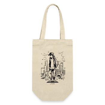 Urban style: hip-hop - Gift Bag for Bottles - nature - Front