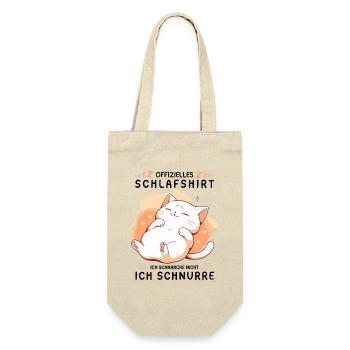 Offizielles Schlafshirt personalisiert mit Katze - Geschenkbeutel für Flaschen - Natur - Vorne