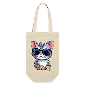 Little cute cat wearing sunglasses. - Gift Bag for Bottles - nature - Front