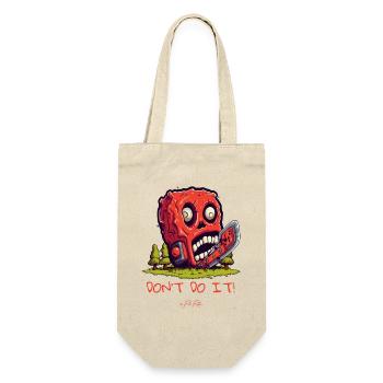 Forest Chainsaw Skull: Don't do it - Gift Bag for Bottles - nature - Front