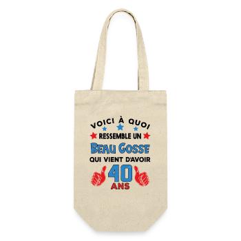 40 ans anniversaire homme cadeau humour drôle - Sac à bouteille - nature - Devant