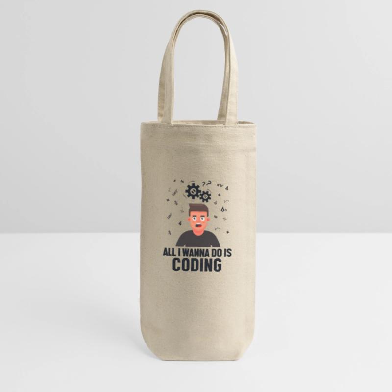 All I Wanna Do is Coding Developer Coder Geschenkbeutel für Flaschen
