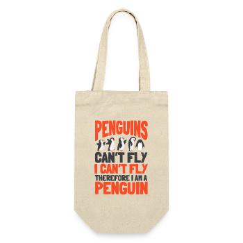 Les pingouins ne peuvent pas voler Oiseau de mer Manchot royal Pingouin - Sac à bouteille - nature - Devant