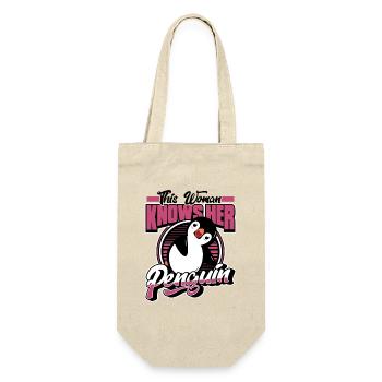 Cette femme connaît son oiseau marin pingouin - Sac à bouteille - nature - Devant