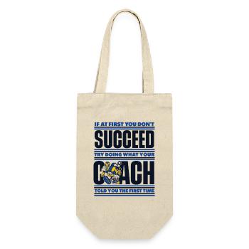If At First You Don't Succeed Try Doing Volleyball - Geschenkbeutel für Flaschen - Natur - Vorne