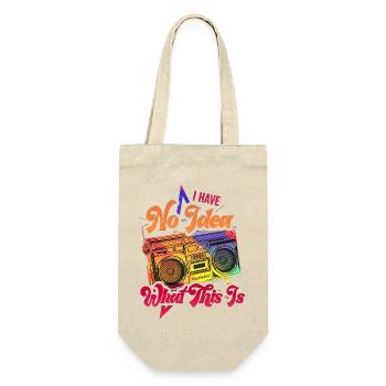 Musik, Retro, Heavy Metal, Hard Rock, Punk, Vinyl, Pop - Geschenkbeutel für Flaschen - Natur - Vorne