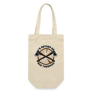 I'd Rather Be Axe Throwing Axe Throwing Game Axe - Gift Bag for Bottles - nature - Front