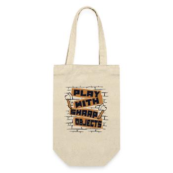 Play With Sharp Objects Axe Throwing Competition - Gift Bag for Bottles - nature - Front