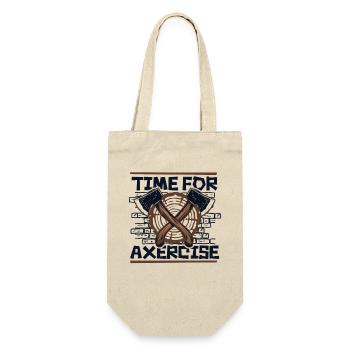 Time For Axercise Axe Throwing Game Competition - Gift Bag for Bottles - nature - Front