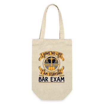 Je n’ai pas de vie, j’étudie le barreau, l’examen juridique - Sac à bouteille - nature - Devant