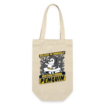 Believe In Yourself Motivational Penguin Seevogel - Geschenkbeutel für Flaschen - Natur - Vorne