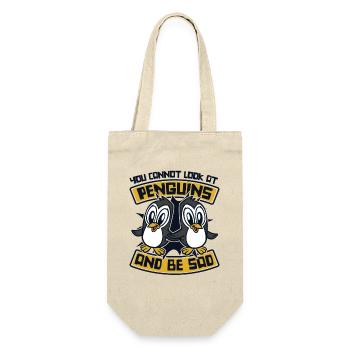 You Cannot Look At Penguins And Be Sad - Geschenkbeutel für Flaschen - Natur - Vorne