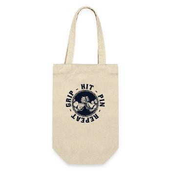 Hit Pin Repeat Hand Wrestling Techniques Arm - Geschenkbeutel für Flaschen - Natur - Vorne