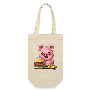 Burgers et frites, porc de restauration rapide - Sac à bouteille - nature - Devant