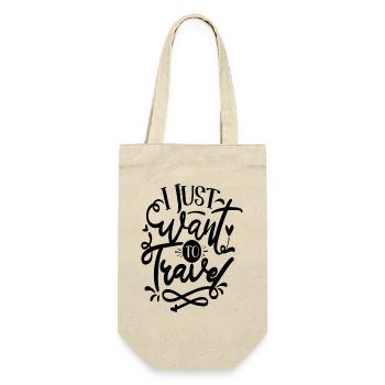 Ich will einfach nur reisen - Geschenkbeutel für Flaschen - Natur - Vorne