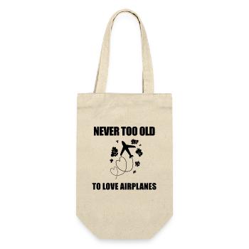Airplane Airplanes Motif Saying - Gift Bag for Bottles - nature - Front