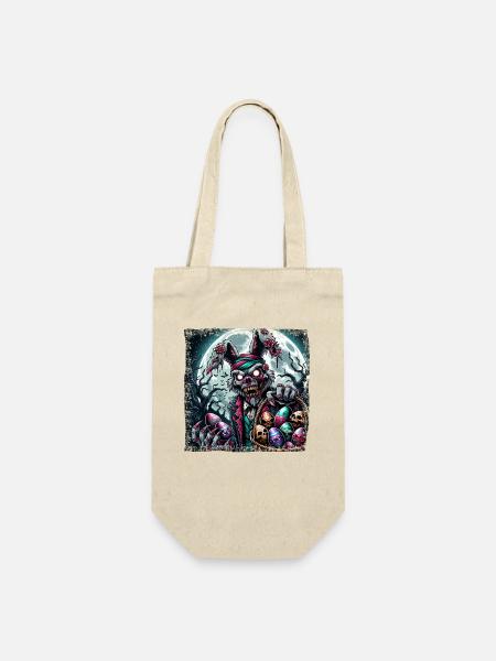 Ostern Osterhase Zombie Horror Grunge - Geschenkbeutel für Flaschen - Natur