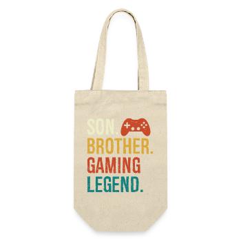 son brother gaming legend son brother video gamer - Gift Bag for Bottles - nature - Front