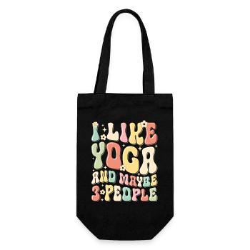 J’aime le yoga et peut-être 3 personnes - Sac à bouteille - noir - Devant
