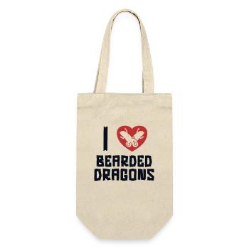 I love Bearded Dragons Pogona Pet Lizard Bearded - Gift Bag for Bottles - nature - Front