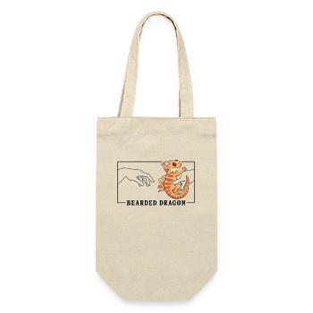 Michelangelo Creation of Adam Bearded Dragon - Gift Bag for Bottles - nature - Front